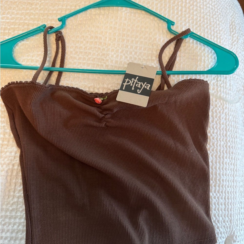 Pitaya Chocolate Brown Camisole Top
